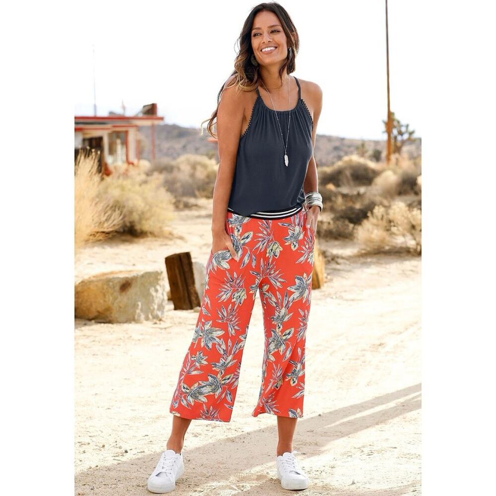 Lascana Tropical Print Culottes‎ Sz.4 NWT